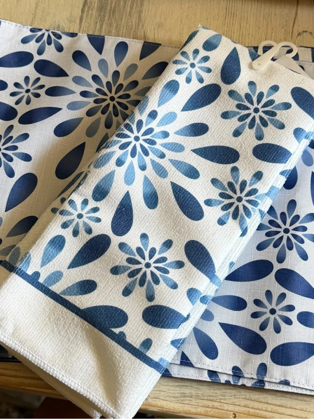 Blue Floral Kitchen Towel Set - Home Dining